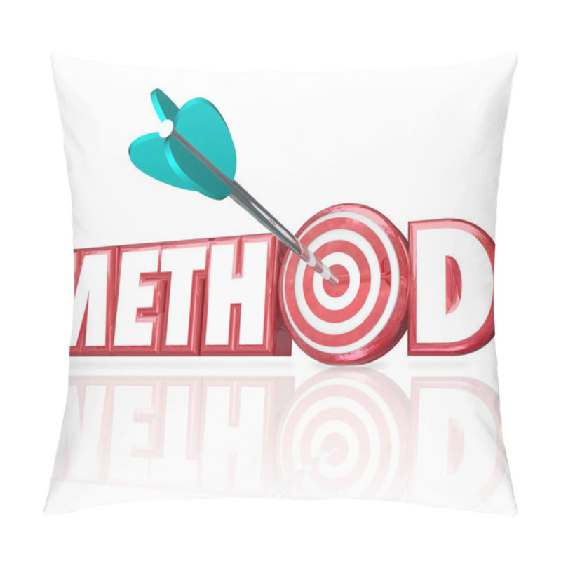 Personality  Method 3d Word In Letters And An Arrow Hitting Bulls-eye Pillow Covers