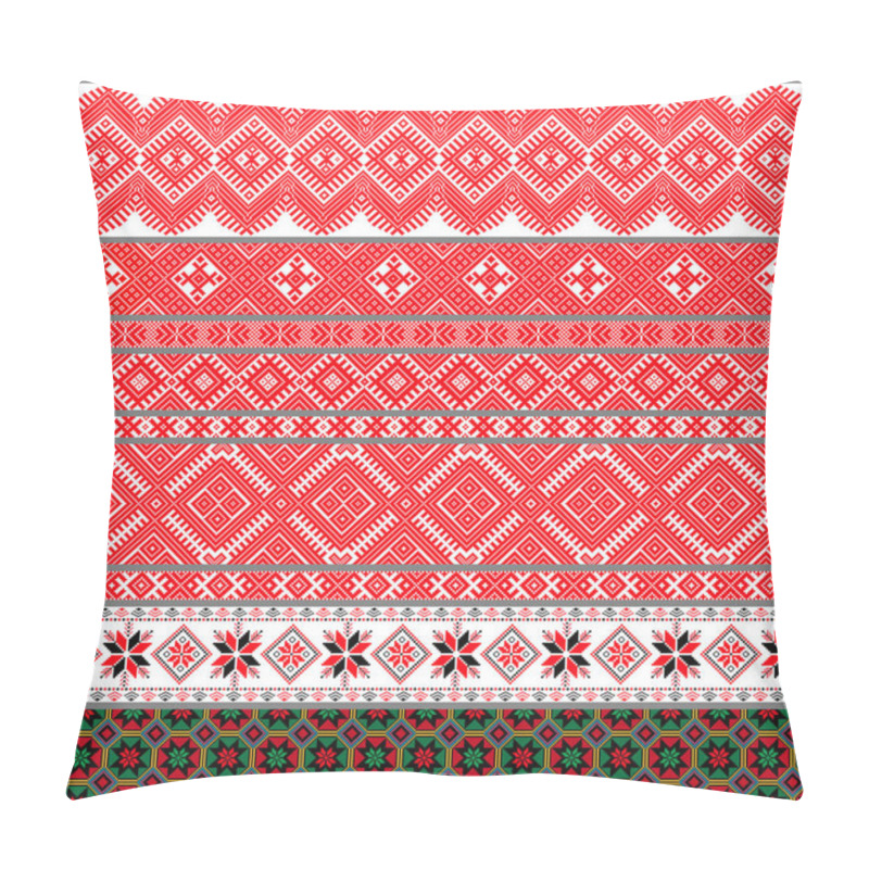 Personality  Belarusian Traditional Patterns, Ornaments. Vector Set 4 Pillow Covers