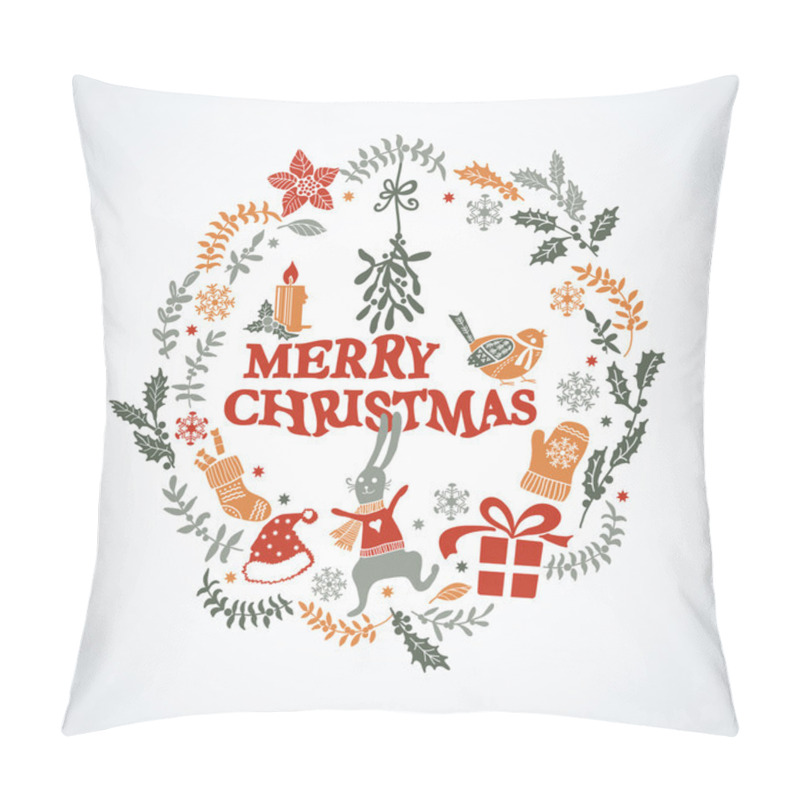 Personality  Christmas Doodle Greeting Card Pillow Covers