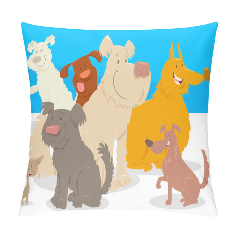 Personality  Dogs And Puppies Cartoon Characters Group Pillow Covers