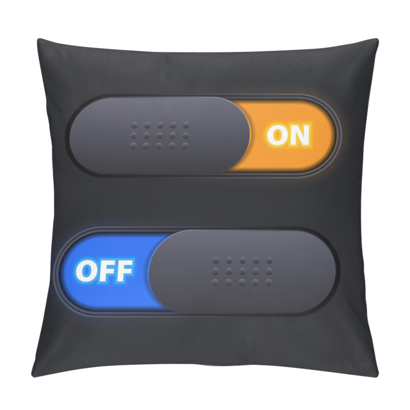 Personality  On Off Sliders Vector Pillow Covers