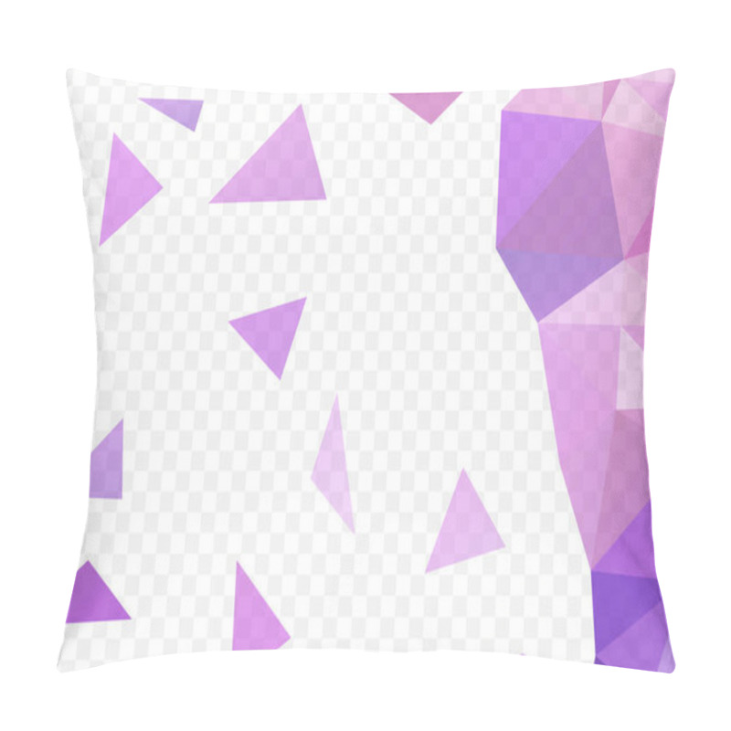 Personality  Falling Triangles, Random Geometric Elements Isolated On Transparent Background. Pillow Covers