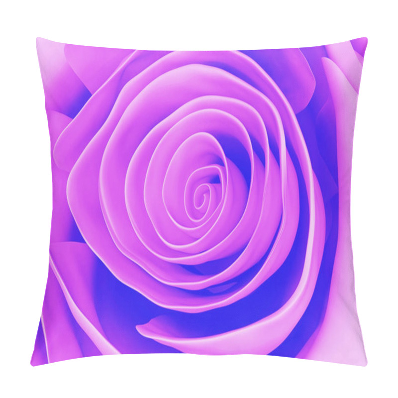 Personality  Purple Rose Bud Close Up, Flower Background, 3d Render Pillow Covers