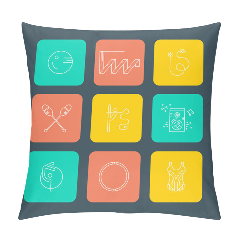 Personality  Rhythmic Gymnastics Icons Pillow Covers