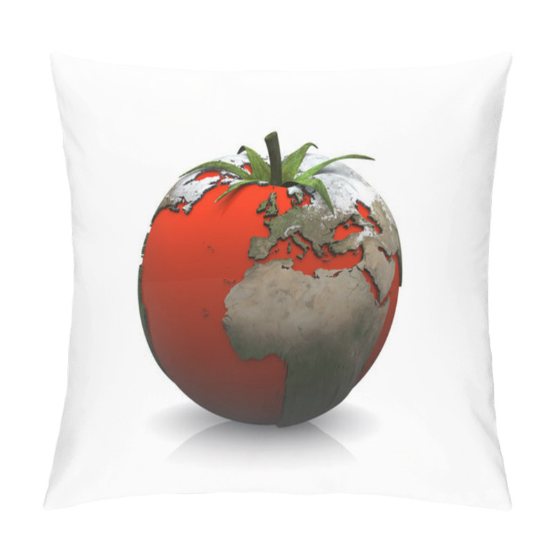 Personality  World Map Tomato Pillow Covers