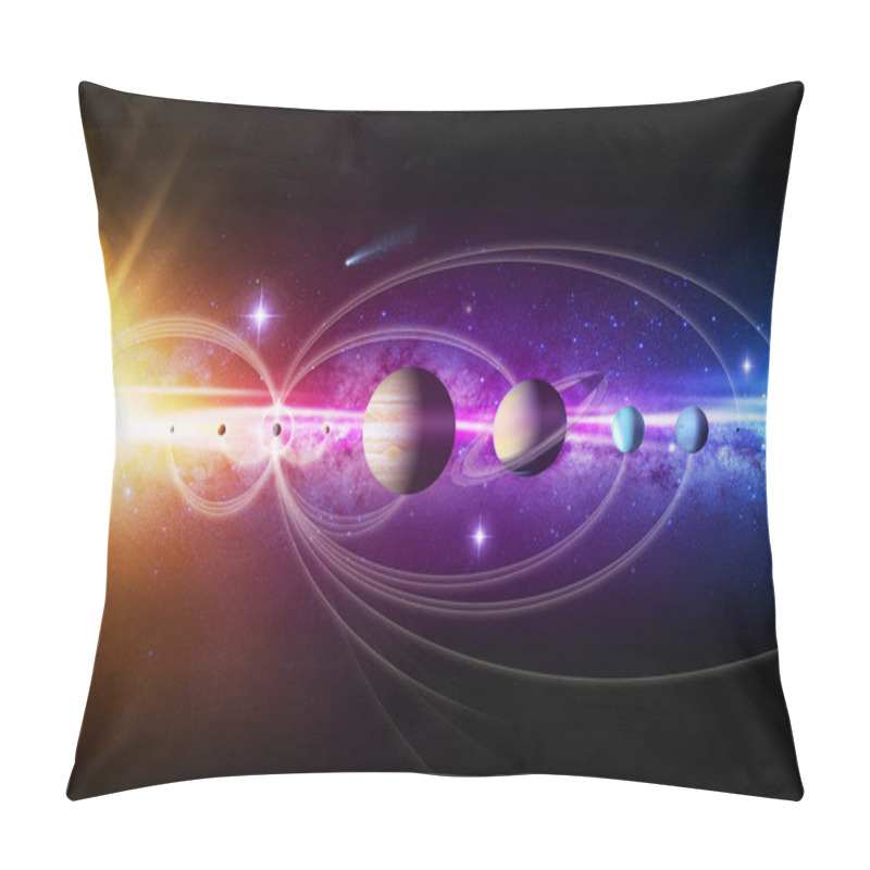 Personality  Solar System. Elements Of This Image Furnished By NASA Pillow Covers