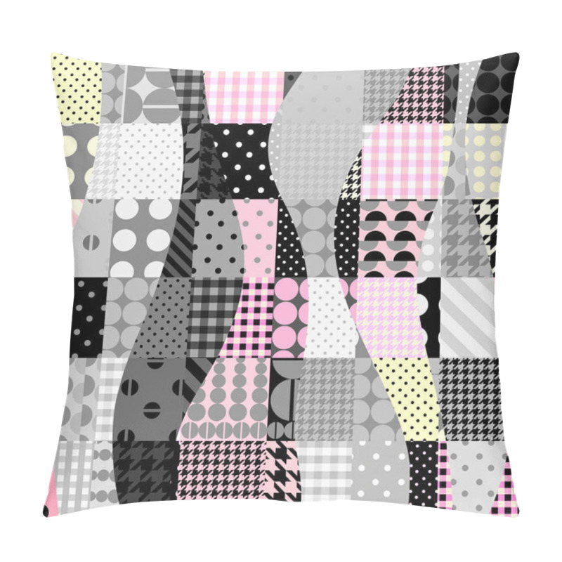 Personality  Pink Patchwork Pattern Pillow Covers