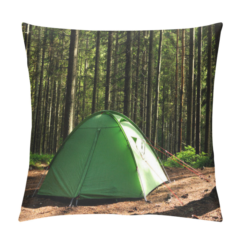 Personality  Tents In The Pine Forest Pillow Covers