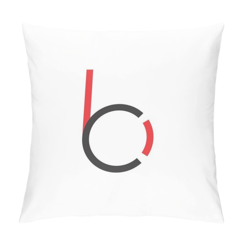 Personality  Letter bc logo design vector pillow covers