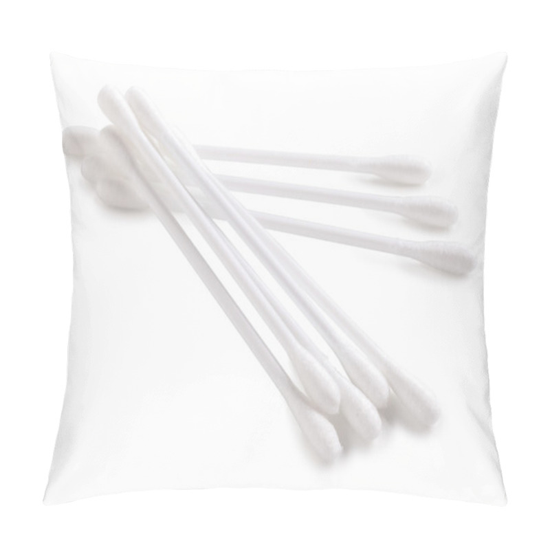 Personality  Cotton Buds Isolated On White Background Pillow Covers