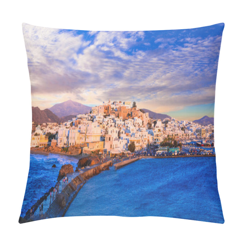 Personality  Beautiful Naxos Island Over Sunset, Greece, Cyclades Pillow Covers