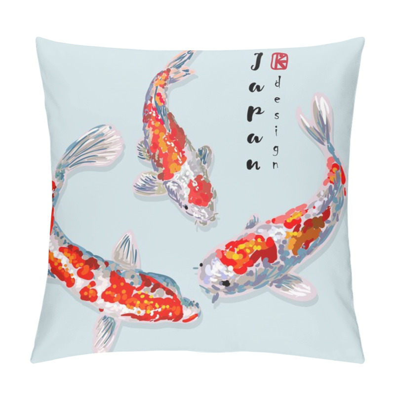 Personality  Hand Drawn Japan Koi Carps Pillow Covers