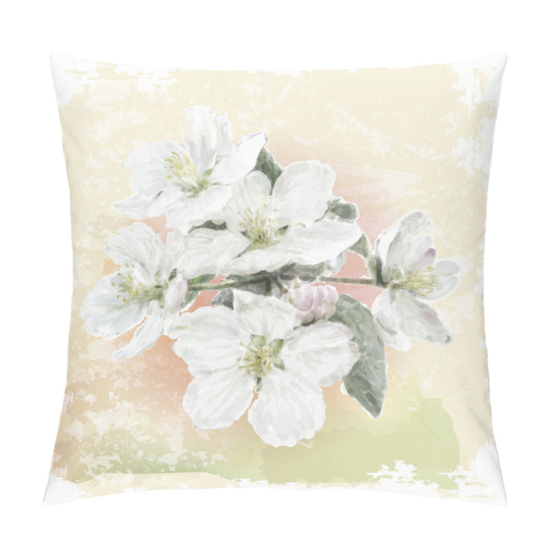 Personality  Apple Flower Blossoms In Full Bloom Pillow Covers