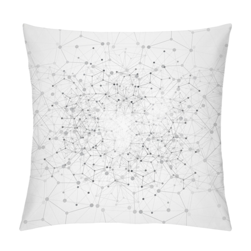 Personality  Abstract Cloud Computing And Network Connections Concept Design With Transparent Geometric Mesh Pillow Covers