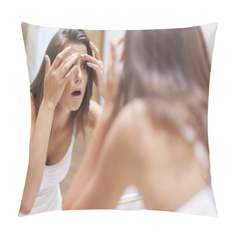 Personality  Beautiful Brunette Woman Pillow Covers