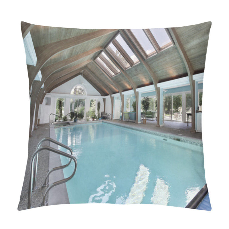 Personality  Indoor Swimming Pool With Skylights Pillow Covers