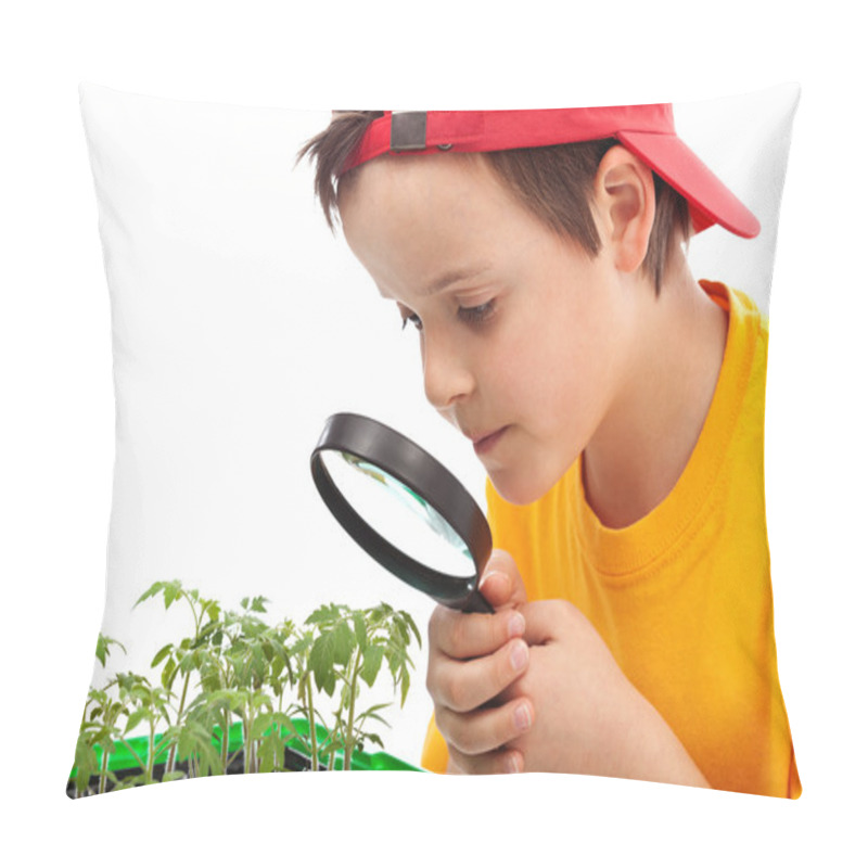 Personality  Boy Studies Young Plants Pillow Covers