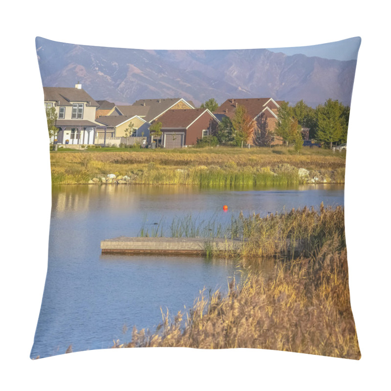 Personality  Lakeside View Of Oquirrh Lake In Daybreak Utah Pillow Covers