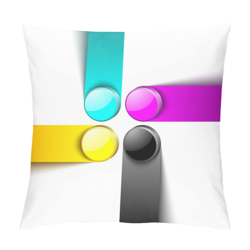 Personality  Cmyk Design Elements Pillow Covers