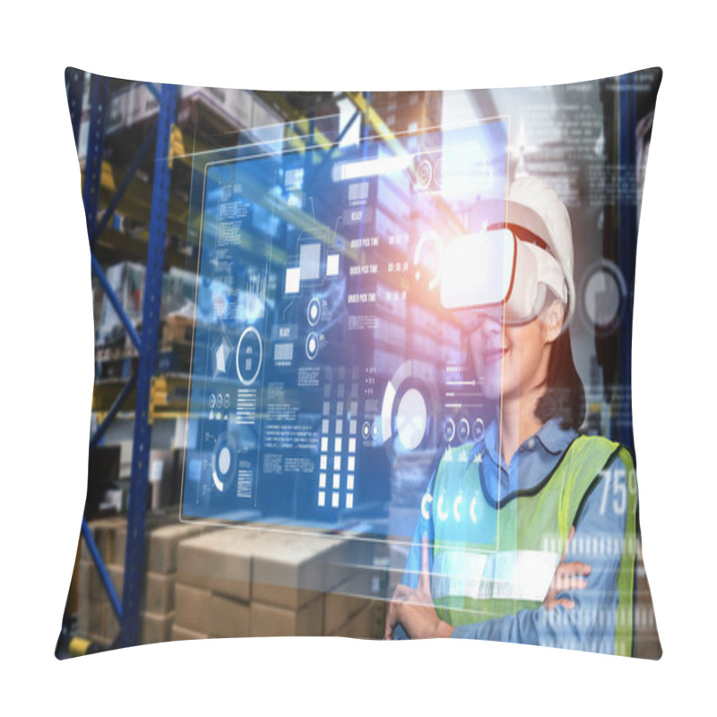 Personality  Future Virtual Reality Technology For Innovative VR Warehouse Management Pillow Covers