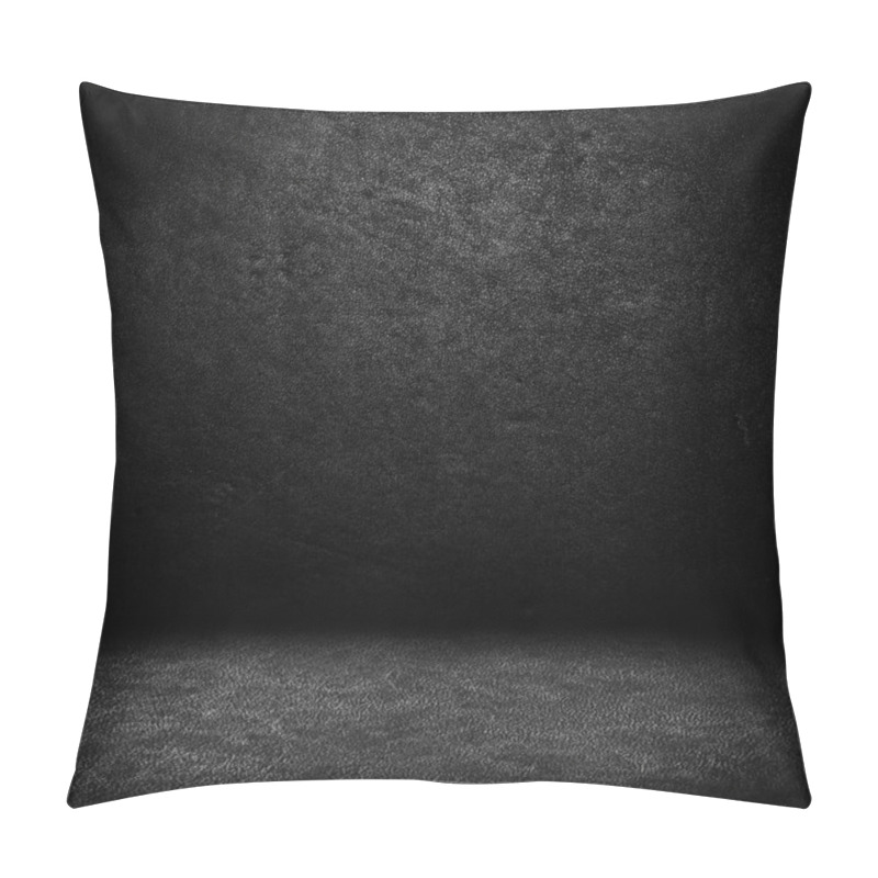 Personality  Black Dark Leather Wall And Black Floor Interior Pillow Covers