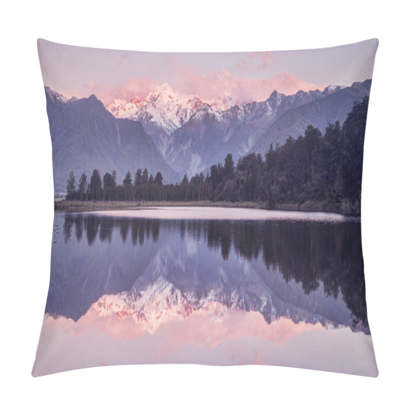 Personality  Sunset, Lake Matheson Pillow Covers