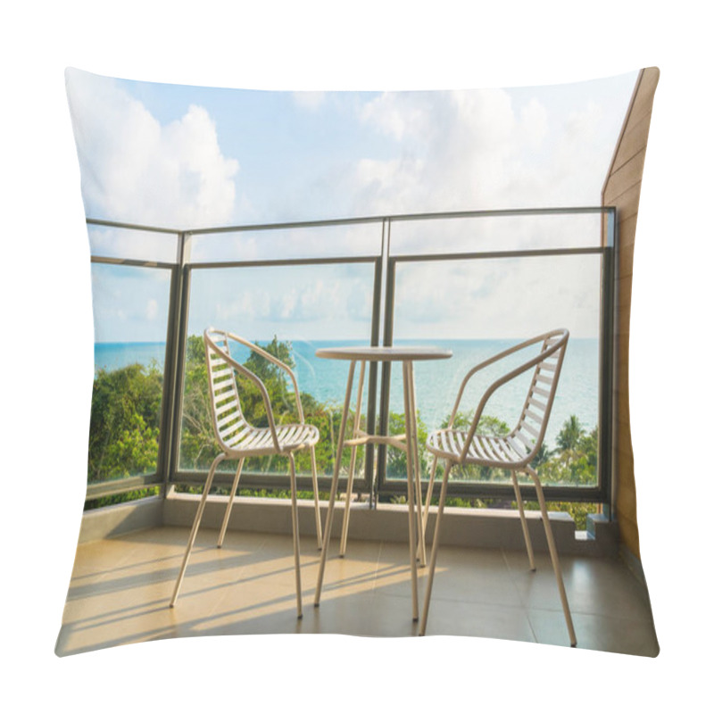 Personality  Beautiful Outdoor Patio With Chair And Table Pillow Covers