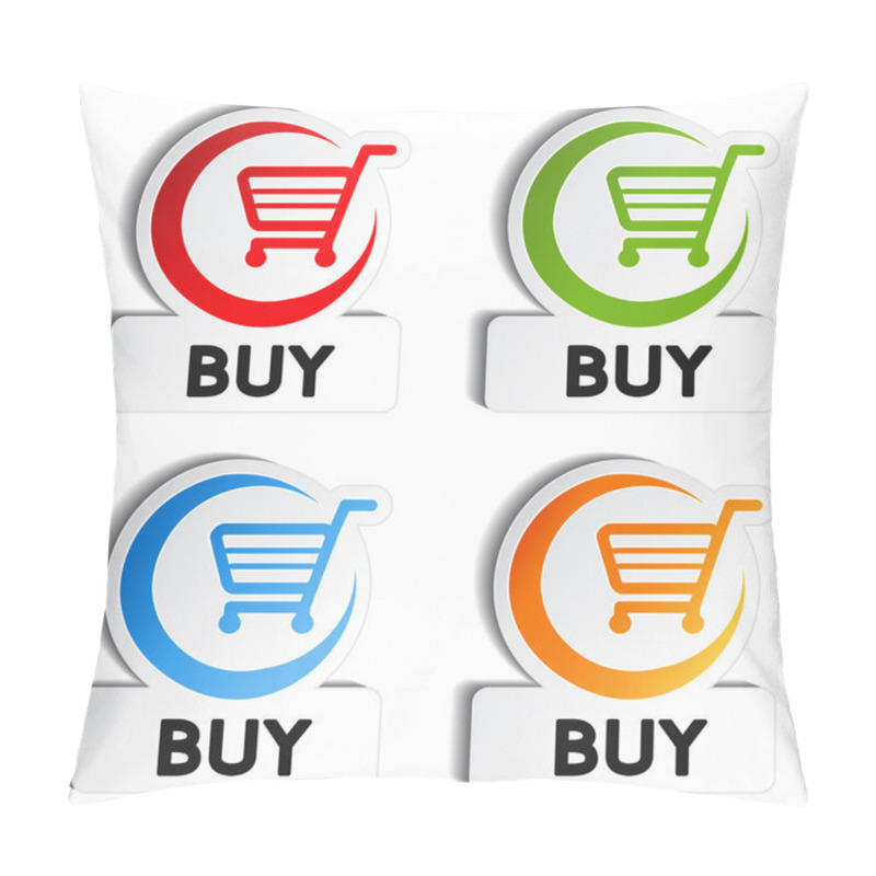 Personality  Vector Shopping Cart Item - Buy Buttons Pillow Covers