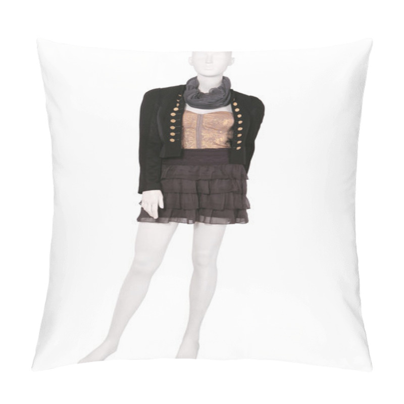 Personality  Mannequin Dressed In Fashionable Clothes Pillow Covers