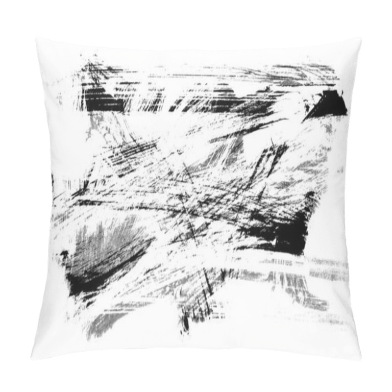 Personality  Black Brush Stroke And Texture. Grunge Vector Abstract Hand - Painted Element. Underline And Border Design. Pillow Covers