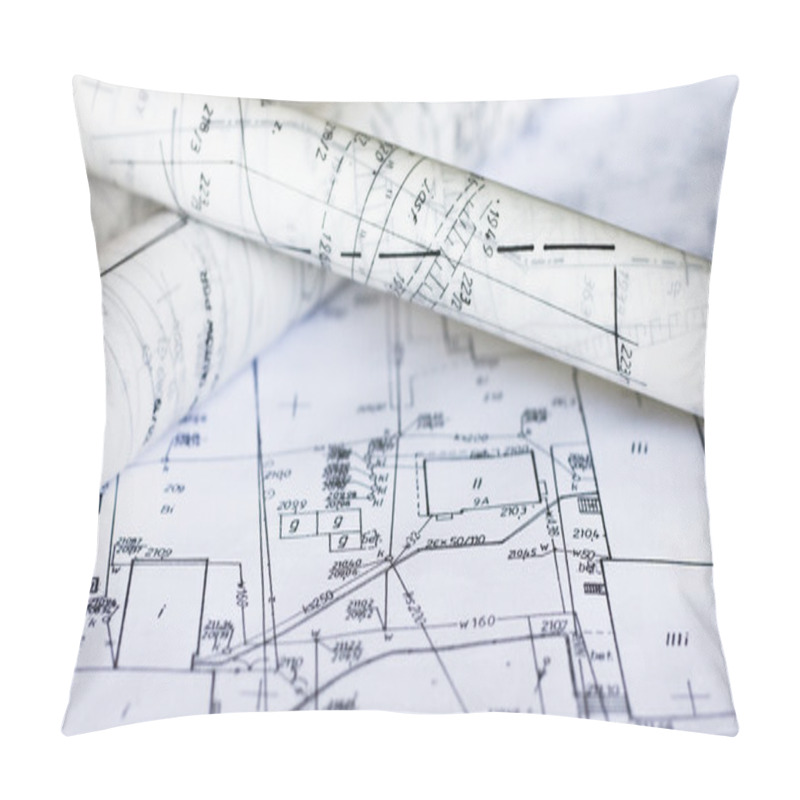 Personality  Plans And Maps Pillow Covers