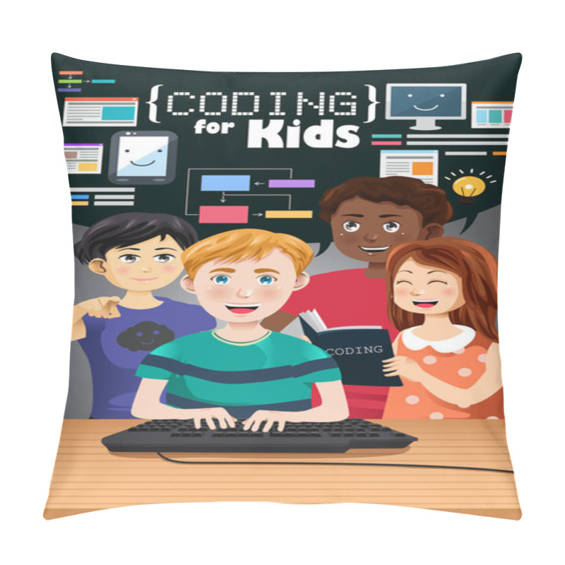 Personality  Coding For Kids Poster Pillow Covers