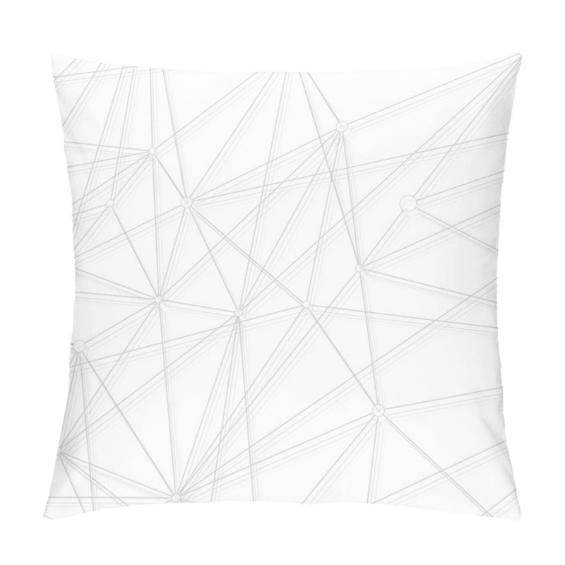 Personality  Graphic Background Molecule And Communication. Connection Line With Dots. Geometric Abstract Composition For Your Design. Science, Technology Background. Vector Illustration Pillow Covers