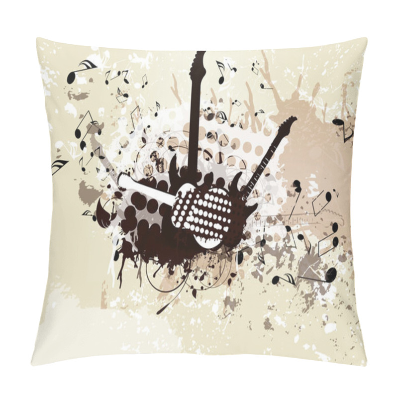 Personality  Grunge Musical Background Theme Pillow Covers