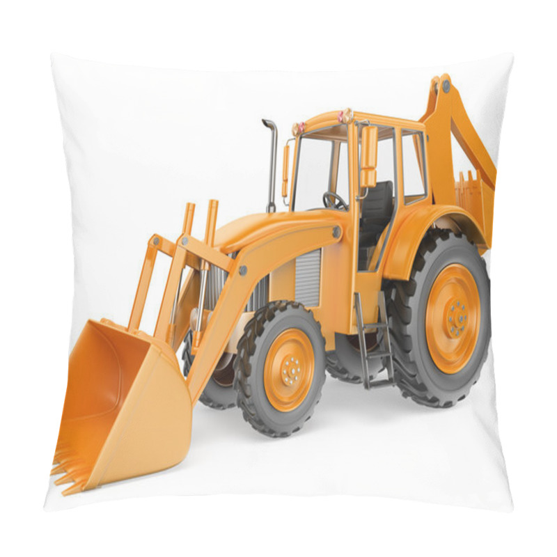 Personality  3D Backhoe Loader. Digger Pillow Covers