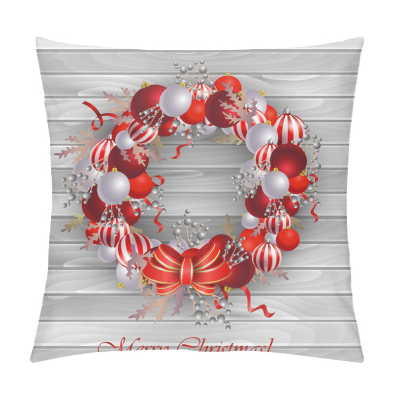 Personality  Christmas Decoration On Wooden Wall Pillow Covers