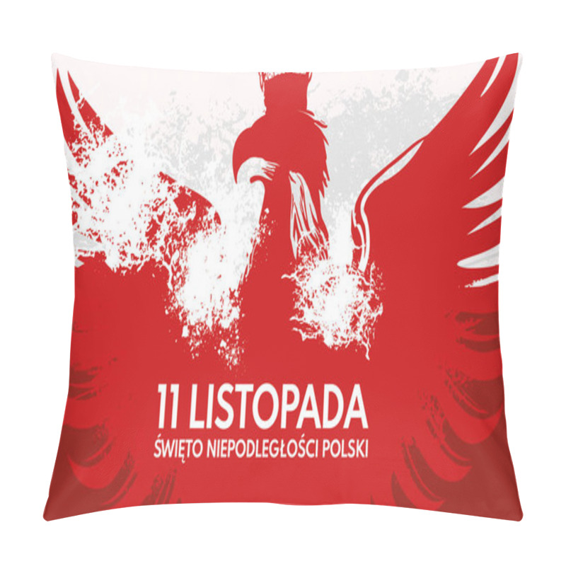 Personality  November 11, Polish Independence Day - Banner, Vector Illustration.  Pillow Covers