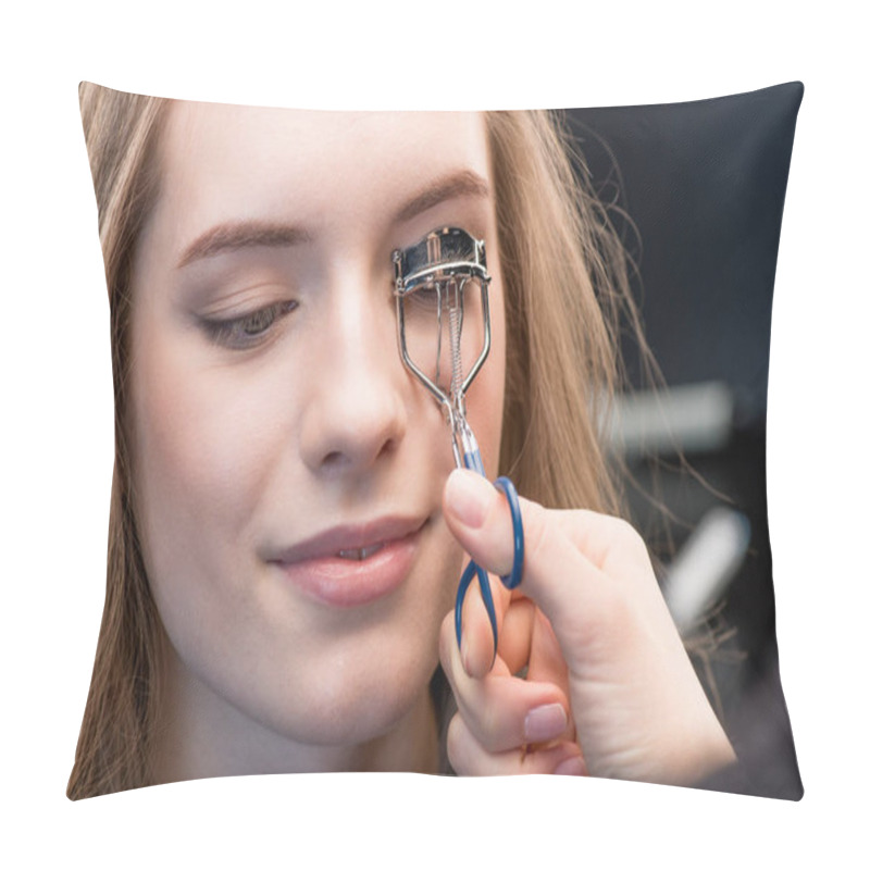 Personality  Makeup Artist Correcting Eyelashes   Pillow Covers