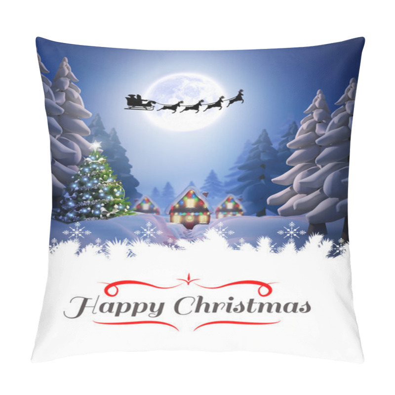 Personality  Happy Christmas Card Pillow Covers