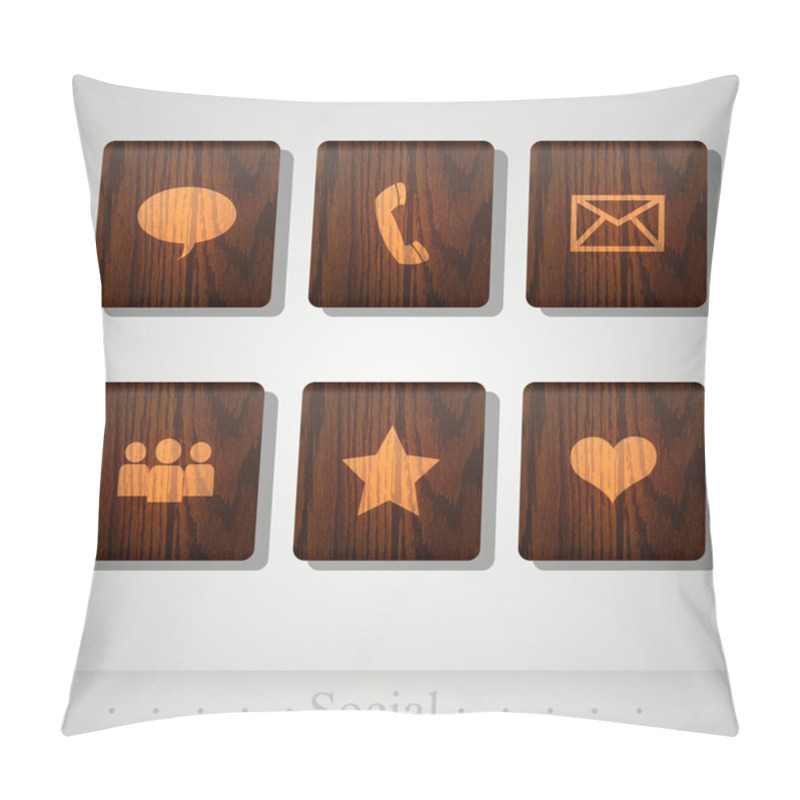 Personality  Vector Social Icons. Vector Illustration  Pillow Covers