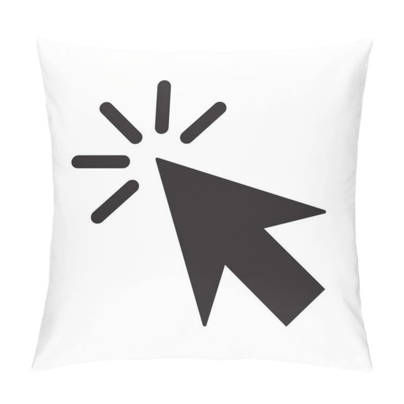 Personality  Clicking Cursor Pointer Icon Vector Pillow Covers