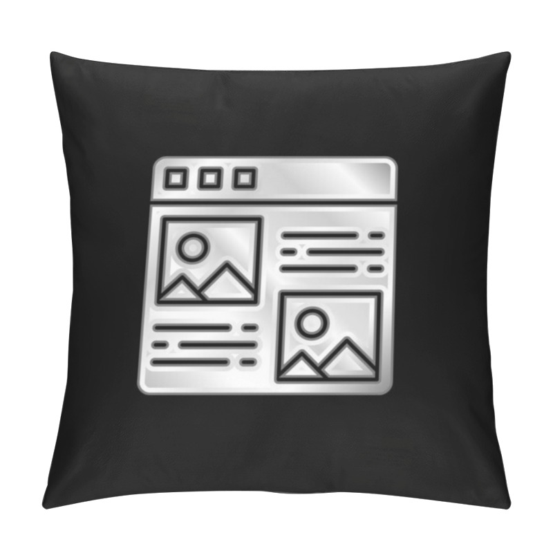 Personality  Article Silver Plated Metallic Icon Pillow Covers