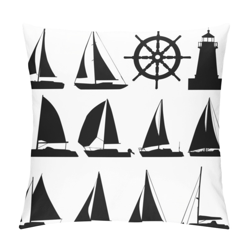 Personality  Sailing Silhouette Pillow Covers