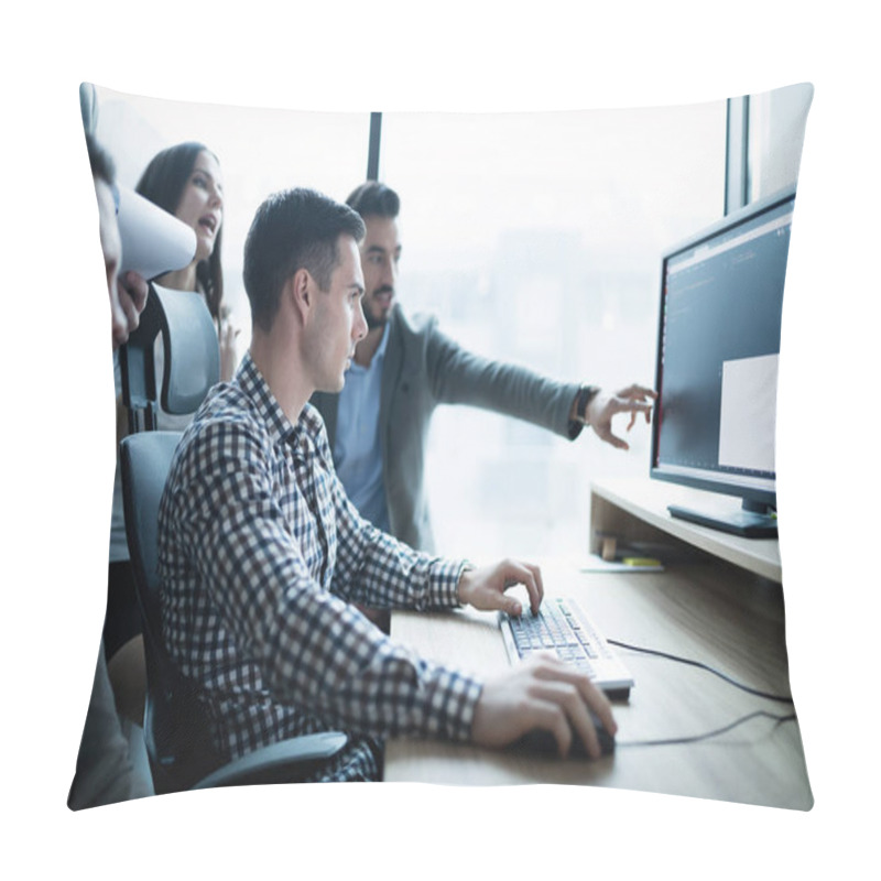 Personality  Business People In Office Pillow Covers