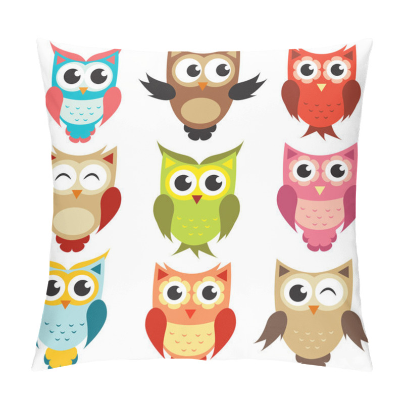 Personality  Set Of Owls Pillow Covers