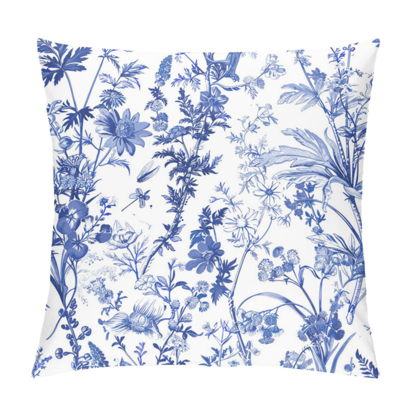 Personality  Featuring Delicate Florals, Wildflowers, And Romantic Motifs, This Seamless Pattern Is Crafted To Perfection. Pillow Covers