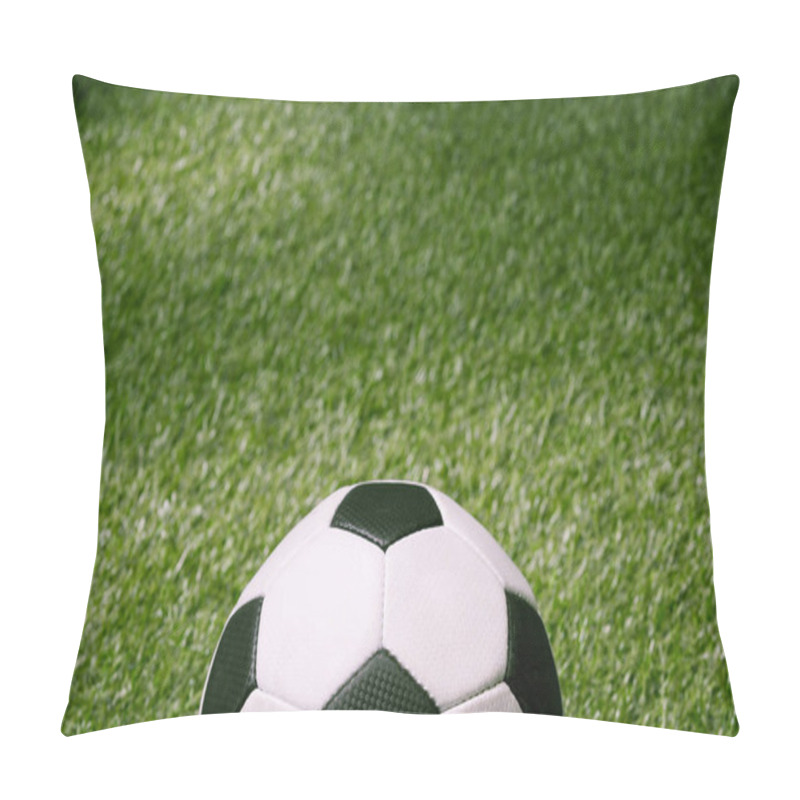 Personality  Soccer Ball On Green Football Pitch Pillow Covers