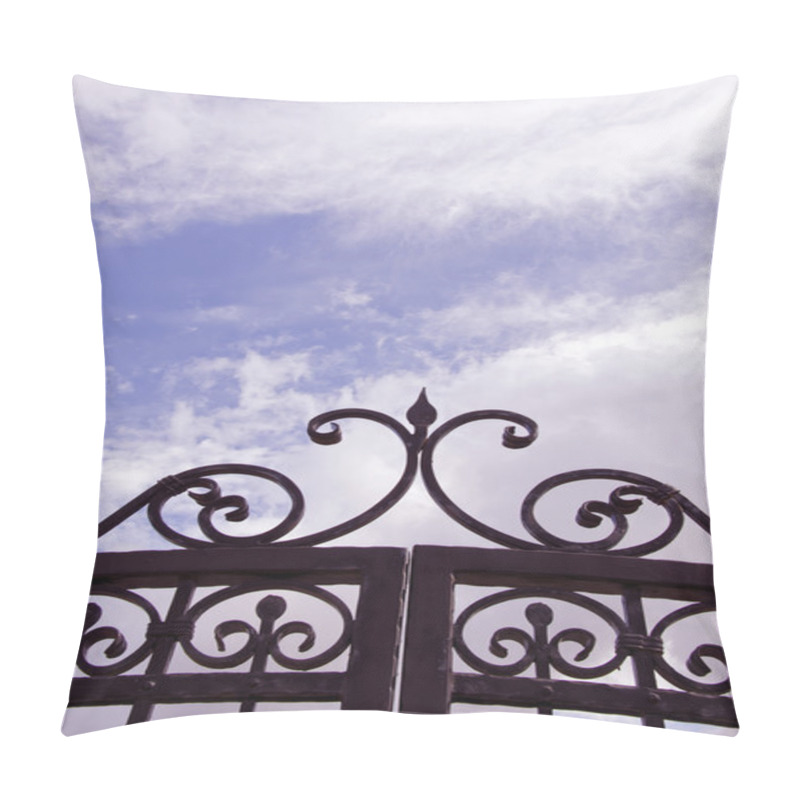 Personality  Sky View Through Gates. Pillow Covers