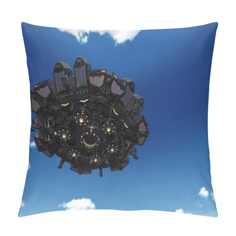 Personality  3D CG Rendering Of A Space Ship Pillow Covers