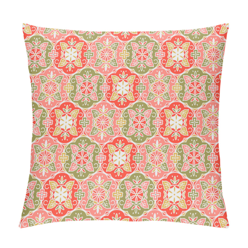 Personality  Japanese Luxury Flower Motif Hexagon Vector Seamless Pattern Pillow Covers